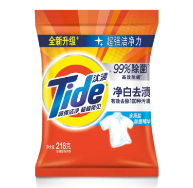 汰渍 净白去渍洗衣粉 218g   （单位/袋）